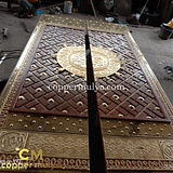 Pintu Masjid Nabawi ( bahan kayu jati TPK + Lapis kuningan ) - Gambar 3