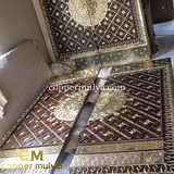 Pintu Masjid Nabawi ( bahan kayu jati TPK + Lapis kuningan )