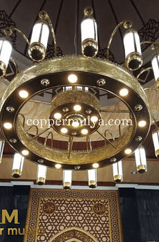 Lampu Masjid Replika Nabawi dari Kuningan Tembaga