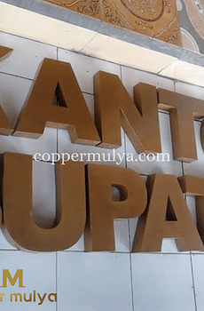 Huruf Timbul Tembaga Kuningan ( Huruf Letter )