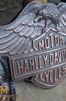 Logo Harley Davidson Tembaga Dan Kuningan