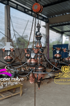 Pembuatan lampu robyong tembaga