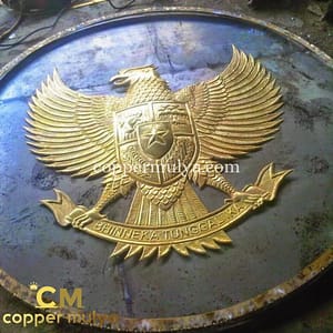 Logo tembaga kuningan