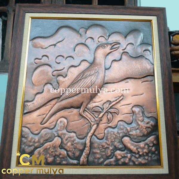 Jual RELIEF Tembaga Ukiran Burung