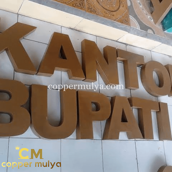 Huruf Timbul Tembaga Kuningan ( Huruf Letter )