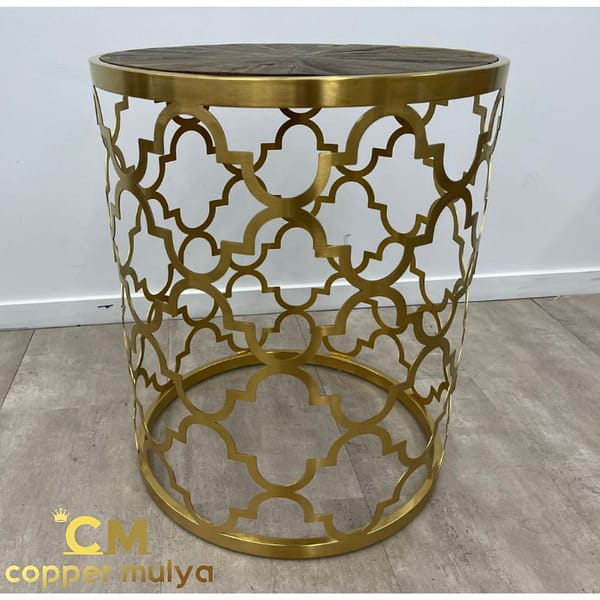 Kerajinan Meja Tembaga Kuningan Model Laser Cutting