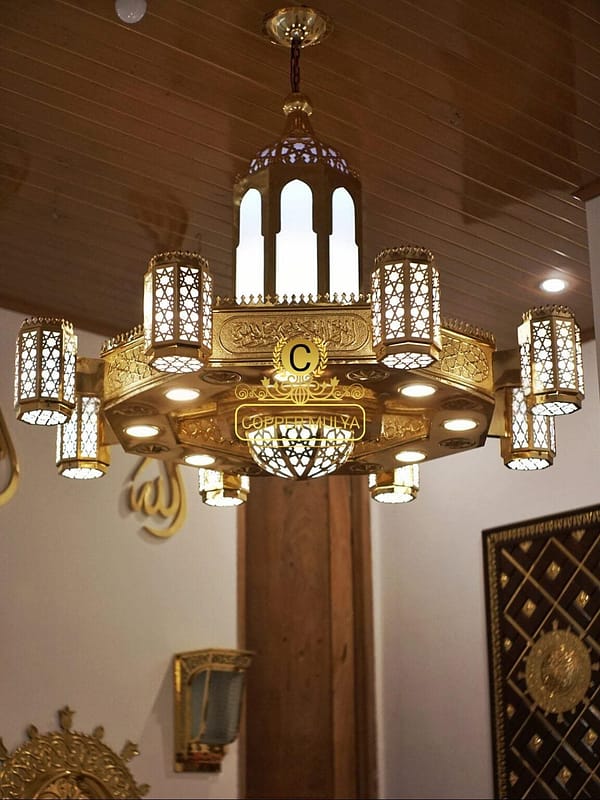 Lampu gantung masjid nabawi kuningan